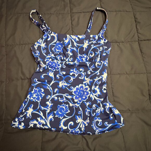 Lands' End Square Neck Tankini Swimsuit Top - Size: 4 - NWT - Picture 3 of 6
